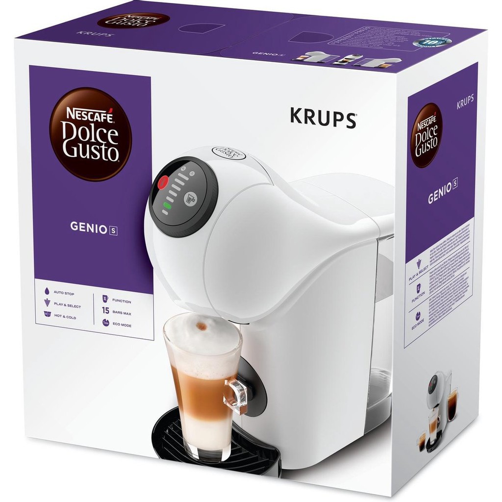 เครื่องชงกาแฟแคปซูล Nescafe Dolce Gusto Genio S รุ่น KP240166 สีขาว