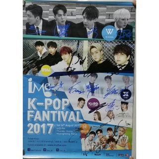 Poster Signed งาน Kpop fantival ของแท้ 100%