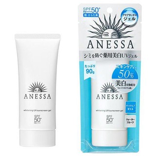 Anessa Whitening UV Sunscreen Skin Care Gel SPF50/PA+++ อเนสซ่า เจลกันแดด เพื่อผิวหน้าขาว 90ml. สูตรใหม่ 2018