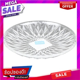 จานแก้วตื้น 6" OCEAN GLASS DIAMOND อุปกรณ์ใส่อาหาร GLASS FLAT PLATE 6" OCEAN GLASS DIAMOND