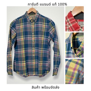 เสื้อเชิ้ตผู้ชาย แขนยาว แบรนด์เนม J.CREW แบรนด์แท้ มือสอง