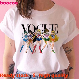 เสื้อยืดทุกวันdailysailor moon  harajuku t women blouse Fitness Cal crossfit women blouse shirt Tops T-Shirt women bSto5