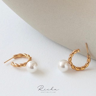 [RICHA] Penny timeless pearl ต่างหู ทอง18k ไข่มุก