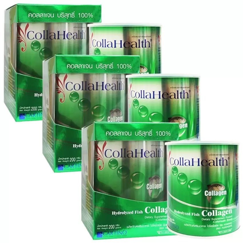 Collahealth Collagenคอลลาเจนบริสุทธิ์ คอลลาเฮลท์200 g. (3กล่อง)