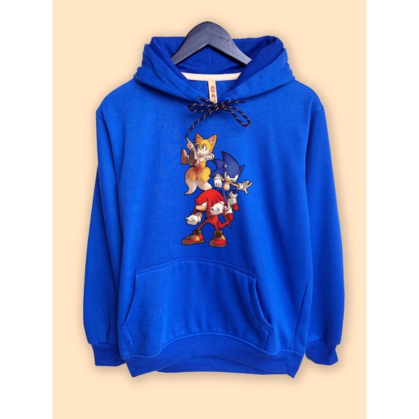 Sonic Tails Knuckles เสื้อแจ็คเก็ตมีฮู้ดเม่น