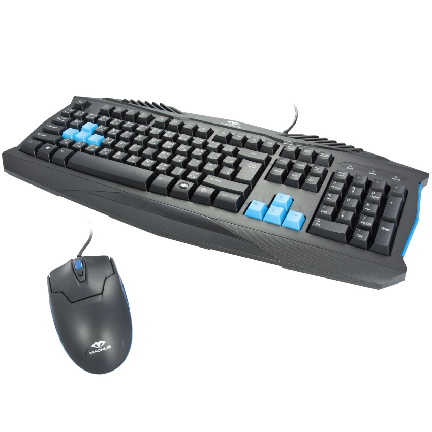 คีย์บอร์ด+เม้าส์ MACNUS CYBER 3D KEYBOARD GAMING USE KM13+3D MOUSE DIP BETWEEN 1000-1600
