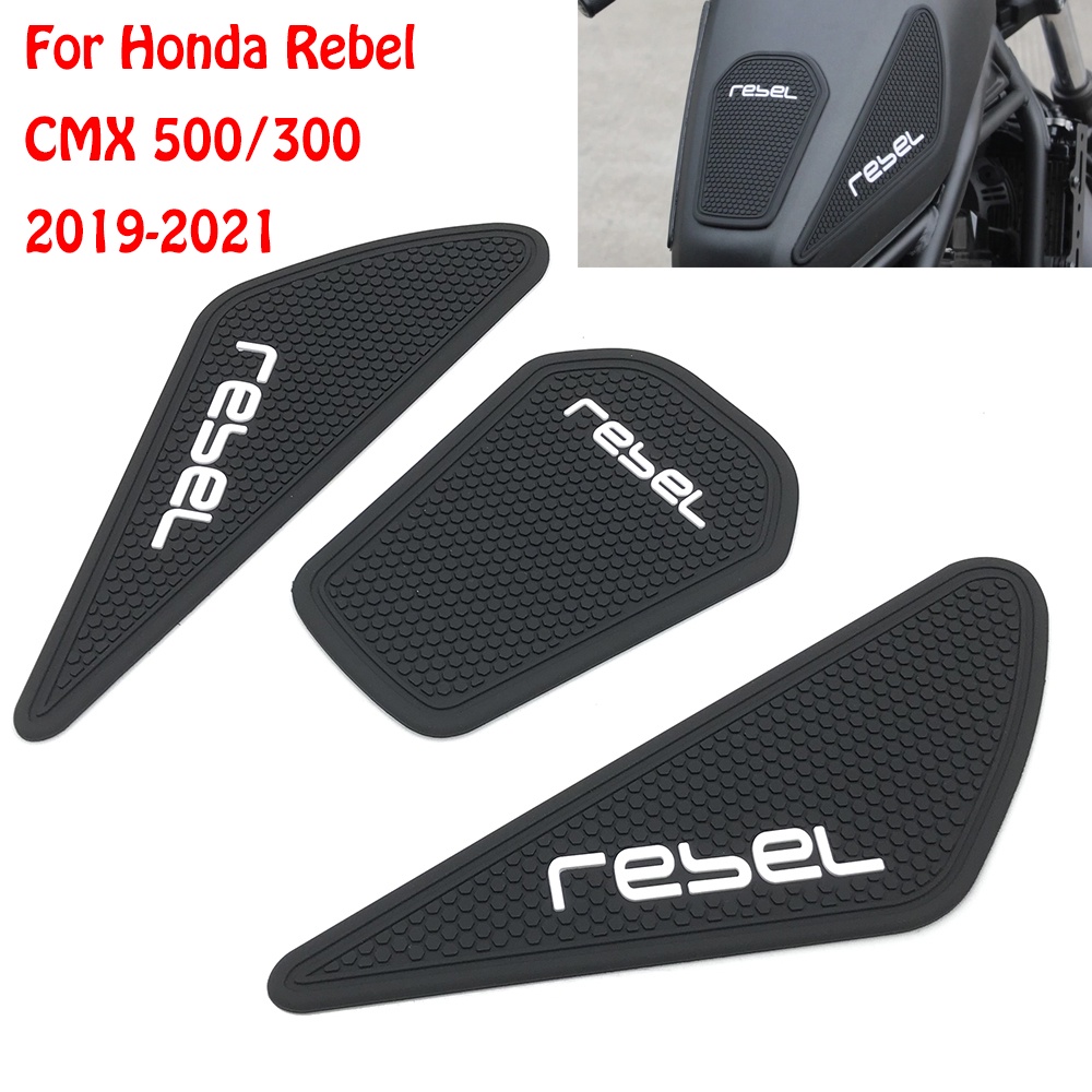 สําหรับhonda Rebel CMX 300 500 Rebel500 Rebel300 CMX300 CMX500 2019 2020 2021 รถจักรยานยนต์Anti Slipสติกเกอร์ถังลากPadด้านข้างเข่าGrip Protectorอุปกรณ์เสริม