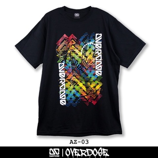 Overdose T-shirt เสื้อยืดคอกลม สีดำ รหัส AZ-03(โอเวอโดส)