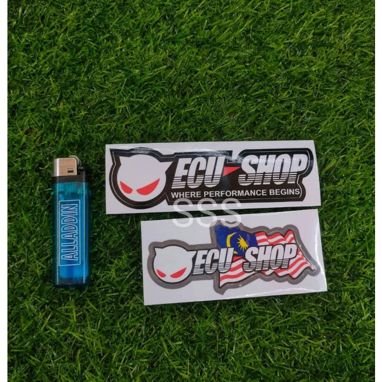 สติ๊กเกอร์ STIKER ECU SHOP สติ๊กเกอร์โลโก้ hilux kereta Motor lori Data Racing