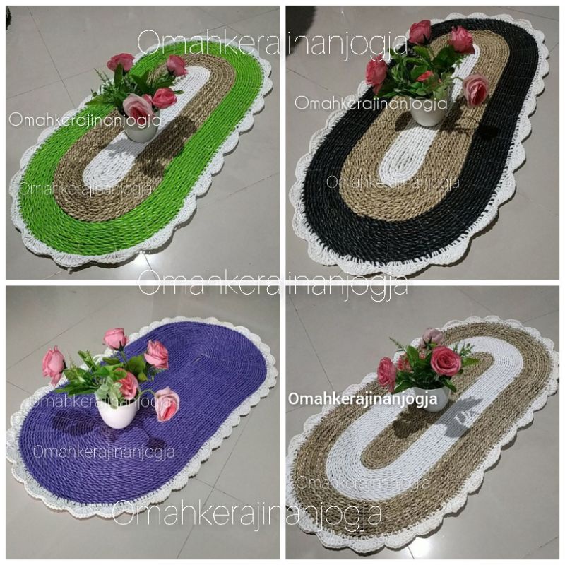 TABLE CLOTH / TABLE RUNNER ขนาด 80x 40cm Seagrass ทอ/พรมมินิ