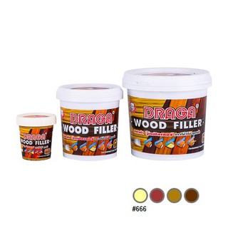 สีโป๊วไม้ DRAGA WOOD FILLER 666 0.5KG ไม้สน