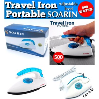 Travel Iron / Portable Iron เตารีดพกพา สำหรับเดินทาง ขนาดเล็ก พับได้ 500W