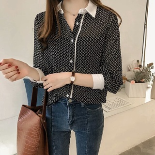 เสื้อชีฟองสวยลายตาราง เชิ้ตสวย ราคาถูก ผ้าเนื้อคุณภาพมาก ไม่เหมือนใคร มีของพร้อมส่ง ไม่ต้องรอของ
