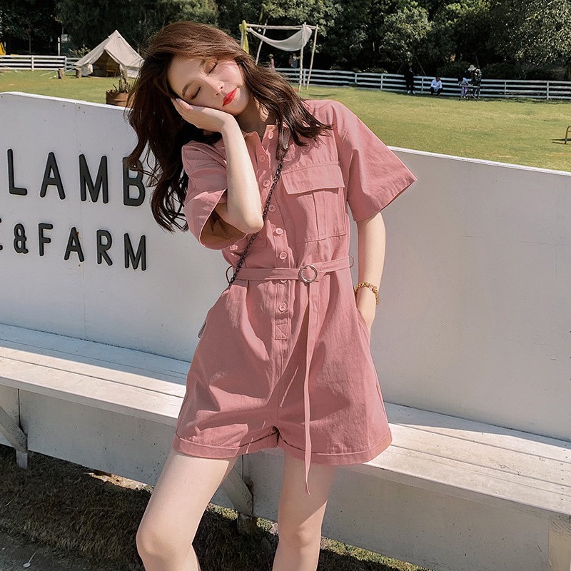 M410 390 นะคะ จั้มขาสั้นสไตล์สาวเกาหลี เนื้อผ้าน่ารัก 5 สีสวย