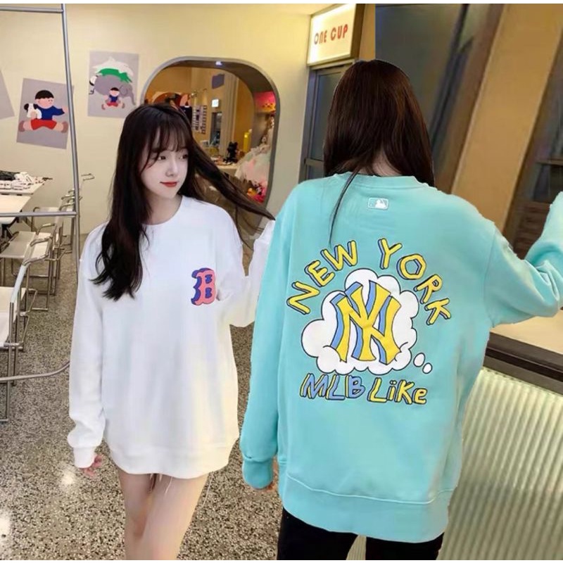 เสื้อสเวตเตอร์-MLB-สีพาสเทล