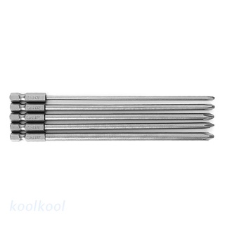 Kool ดอกไขควงแม่เหล็กไฟฟ้า S2 PH1 PH2 ยาว 1/4 นิ้ว 150 มม. 5 ชิ้น