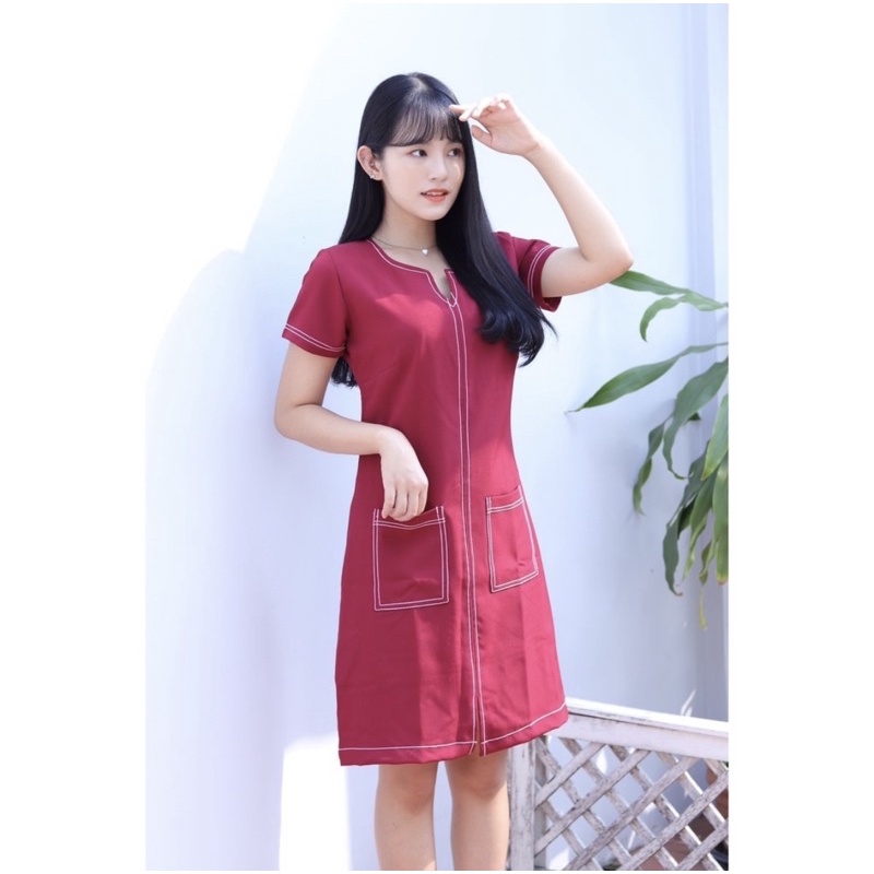 Jelly Dressing/ชุดเดรส ชุดทำงานเดรสทำงาน เดรสผู้หญิง/Pocket dress B013