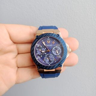 Guess รุ่น W1094L2 น้ำเงินเรือนทองหน้าปัดเคฟล่า