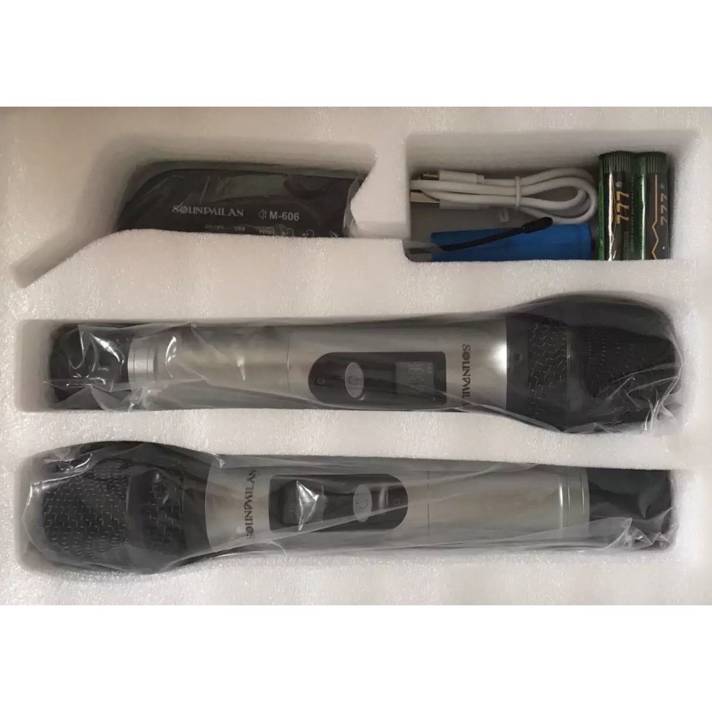 ไมค์โครโฟน ไมค์โครโฟนไร้สาย ไมค์ลอยคู่ รุ่น M-628 UHF แท้ Wireless Microphone SML ไมค์ร้องเพลง รุ่นใหม่ล่าสุด