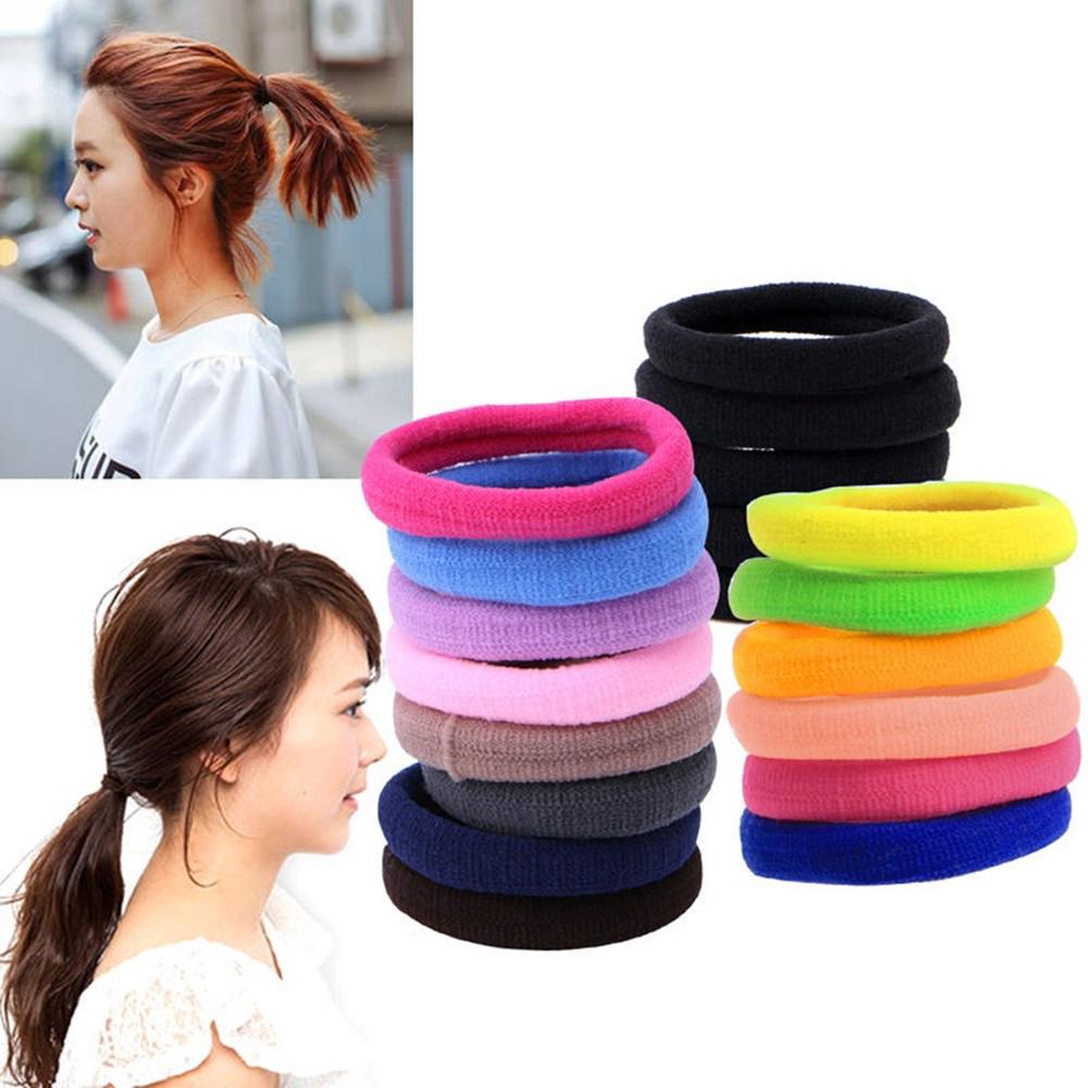 50Pcs Hair bands Elastic Hair Ties Rope Ponytail Holder