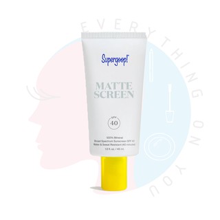 ลด 18% {โค้ด 8MZCRVW} [พร้อมส่ง] SUPERGOOP! Matte Screen 100% Mineral Sunscreen SPF 40