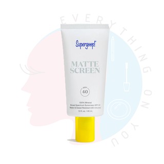 ลด 18% {โค้ด 8MZCRVW} [พร้อมส่ง] SUPERGOOP! Matte Screen 100% Mineral Sunscreen SPF 40