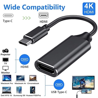 อะแดปเตอร์ USB C เป็น HDMI Type C เป็น 4k HDMI ดิจิทัล AV Thunderbolt 3 สําหรับสมาร์ทโฟน