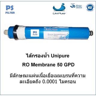 ไส้กรองน้ำ Unipure  RO Membrane 50 GPD