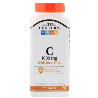 21st Century, Vitamin C with Rose Hips, 1,000 mg, 110 Tablets