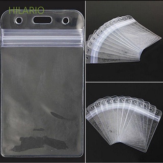 Hilario ใหม่ซองพลาสติกพีวีซีใสสําหรับใส่บัตร 10 ชิ้นพร้อมซิปไวนิลหลากสี