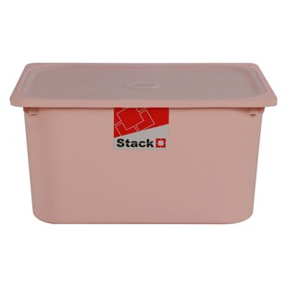 กล่องฝาปิด STACKO 2011B 43x33x22 ซม. สีชมพูCONTAINER