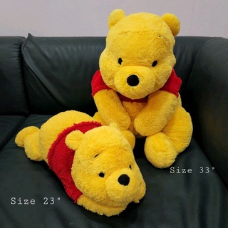 ตุ๊กตา หมีพูห์ พูห์ พู หมีพู Pooh (Winnie The Pooh) ท่านอน ลิขสิทธิ์นำเข้าจากญี่ปุ่น ขนาด 23 และ 33 นื้ว