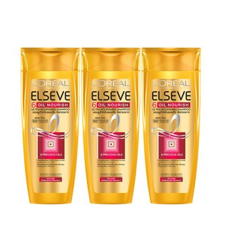 Loreal Paris Elseve ลอรีอัล ปารีส เอลแซฟ 6ออยล์ นอริช แชมพู ขนาด 130ml/ขวด แพ็คละ3ขวด สำหรับผมแห้ง จัดทรงง่าย Shampoo