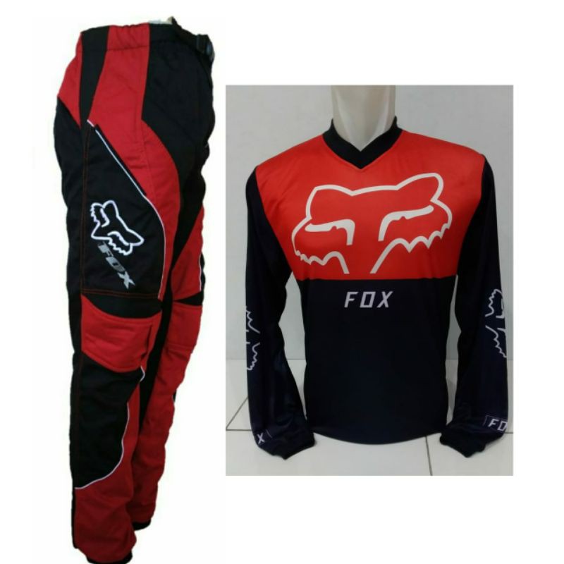 Jersey Pants Trail Cross Motocross Trabas Adventure Fx Red2