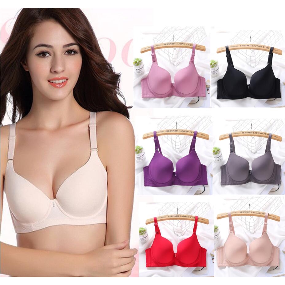 D Cup Bra Plus Size 36-44 Seamless Wired Push Up Bra Smooth สบายผู้หญิงชุดชั้นใน Bras