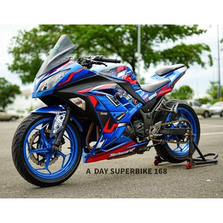 สติ๊กเกอร์แต่งลายรถ Kawasaki Ninja 300 (2018) ลาย RACING FAST