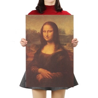 Dlkklb Mona Lisa Leonardo Da Vinci Smile โปสเตอร์สติ๊กเกอร์สําหรับติดตกแต่งผนังบ้าน