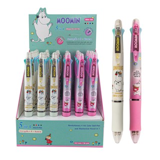 Moomin ปากกา มูมิน 5 in 1 ปากกา 4 สี และ ดินสอกด ในแท่งเดียว