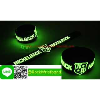 Nickelback ขายริสแบนด์เรืองแสง นิกเคลแบ็ก NBK238GA Wristband สายรัดข้อมือวงร็อค