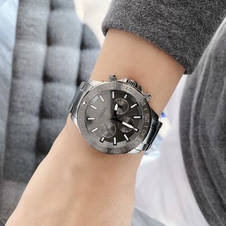 🎀 (สด-ผ่อน) นาฬิกา 45 มิล BQ2491 FOSSIL Bannon Multifunction Smoke Stainless Steel Unisex Watch