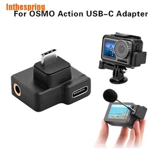 (Inthespring) ของแท้ อะแดปเตอร์ Dji Cynova Osmo Dual 3.5 มม. Usb-c สําหรับแอ็คชั่น