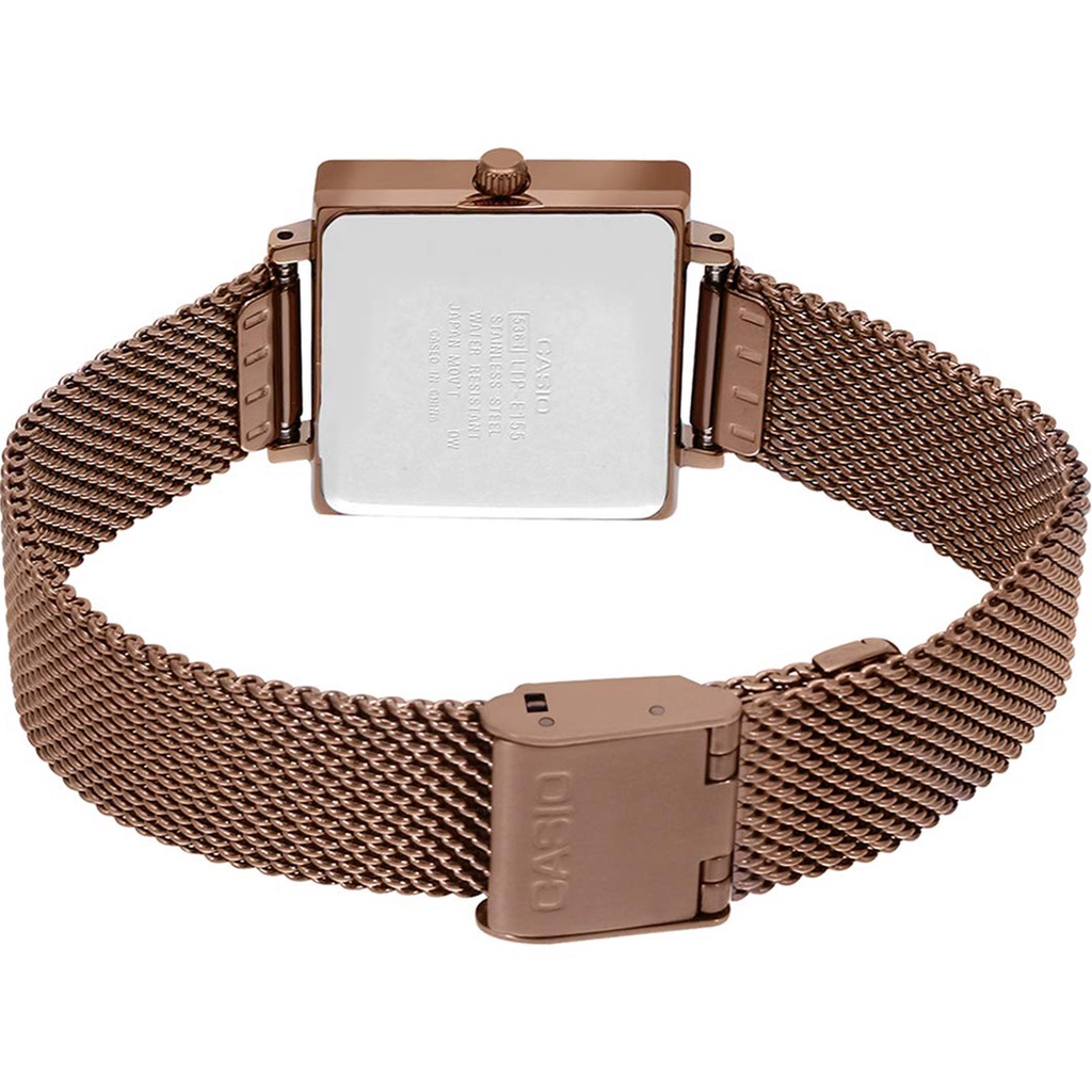 Casio นาฬิกาข้อมือผู้หญิง สายสแตนเลส รุ่น LTP-E155MR-9B รูปที่ 8