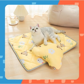 [🚚 พร้อมส่ง] Bear And Flowers Pet Mat เบาะนอน ที่นอน ที่นอนแมว ที่นอนสุนัข ที่นอนสัตว์