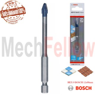 ดอกเจาะกระเบื้องและกระจก  HEX-9 BOSCH 12x90mm