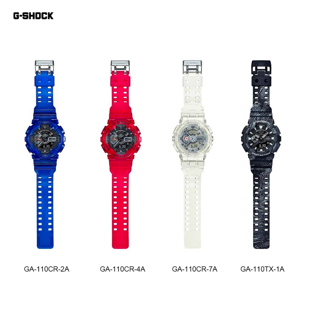 Casio G-Shock นาฬิกาข้อมือผู้ชาย สายเรซิ่น รุ่น GA-110CR GA-110TX GA-110CR-2A GA-110CR-4A