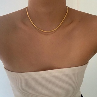 HER OBJECTIVE_HER DOUBLE LAYER SNAKE CHAIN NECKLACE