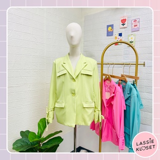 L01 - พร้อมส่ง! Set 2 ชิ้น เสื้อสูท+กางเกงขาสั้น