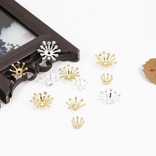 20 ชิ้นวัสดุทองเหลือง Receptacle Receptacle อุปกรณ์เสริม diy ทําลูกปัด Receptacle/หัตถกรรมดอกไม้วัสดุ 20 ชิ้น