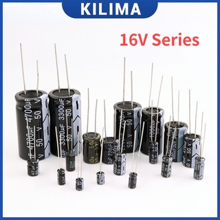 ตัวเก็บประจุอลูมิเนียมไฟฟ้า 16V 47uF 100uF 220uF 470uF 680uF 1000uF 2200uF 4700uF