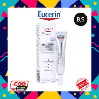 Eucerin HYALURON [3X]+ FILLER EYE CREAM SPF 15 ขนาด 15 ML แพคเกจยุโรป